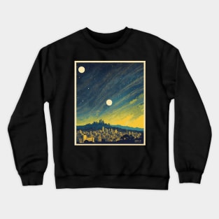 Belo Horizonte Starry Night Brazil Vintage Tourism Travel Poster Art Crewneck Sweatshirt